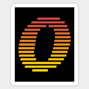 0 - Number Zero - Retro Sticker